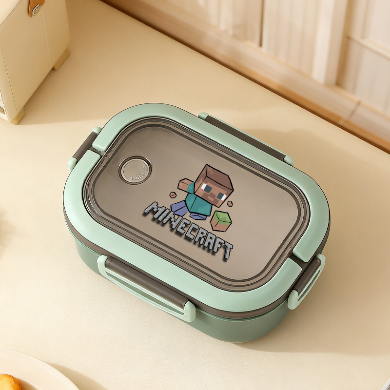 Gaming Console With Minecraft - Game Theme Bento Lunch Box Minecrafted