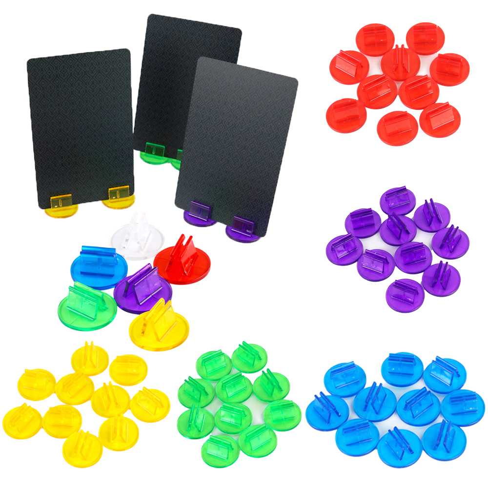 Gaming Card Holder - 50pcs Card Holder Translucent Plastic Card