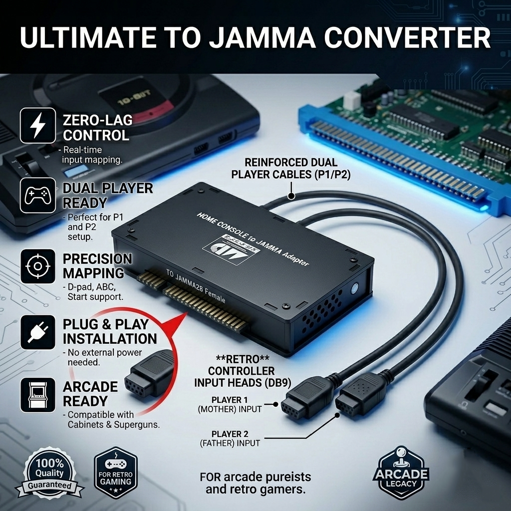 Gaming Console Driving - Mega Drive Genesis MD to JAMMA