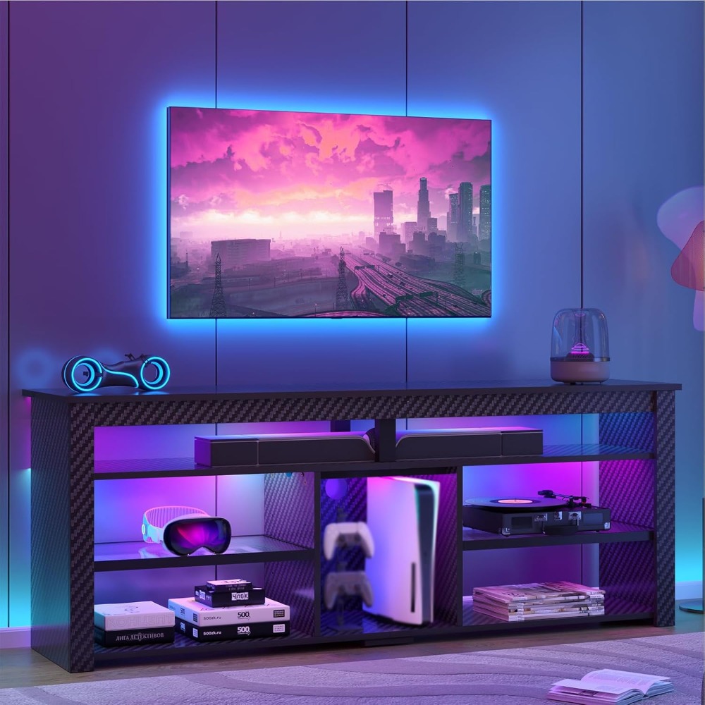TV Stand for 70 Inch TV, Tall  - Gaming Console Tv Stand avaliação e preço