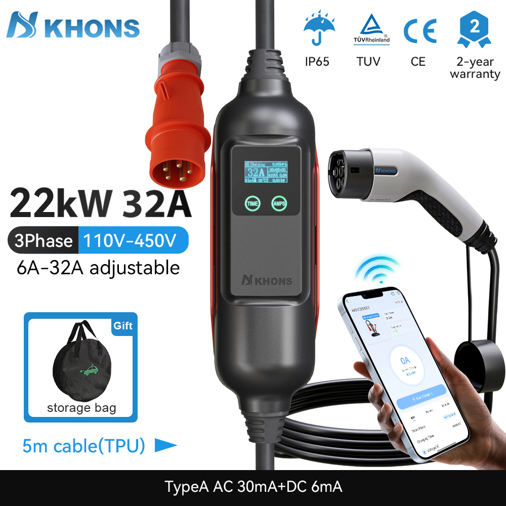 Khons Portable EV Charger Type - Pc Gaming Handheld Console avaliação e preço