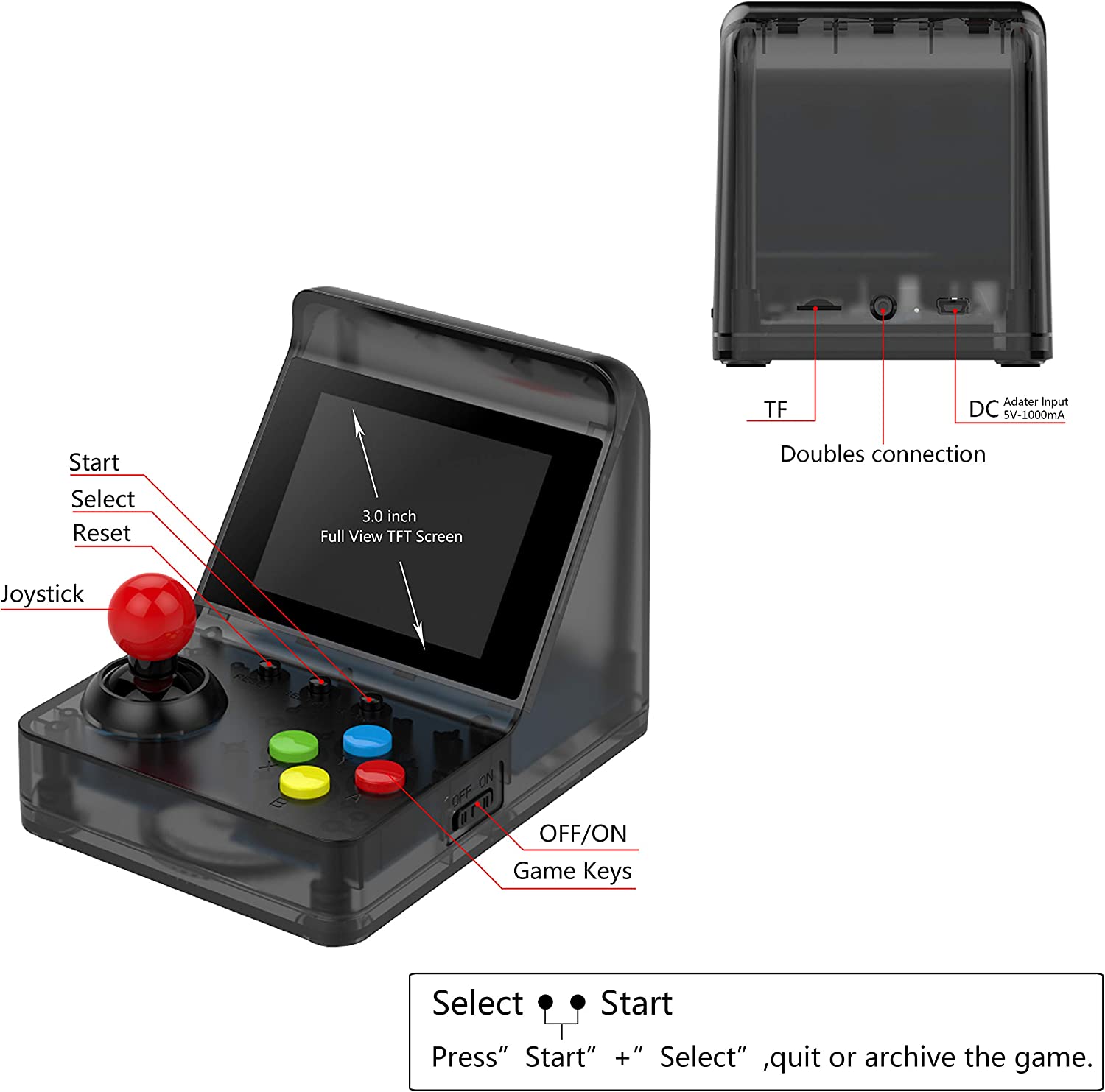 ARCADE MINI Best Popular 32 Bi - Gaming Console Under 500 avaliação e preço
