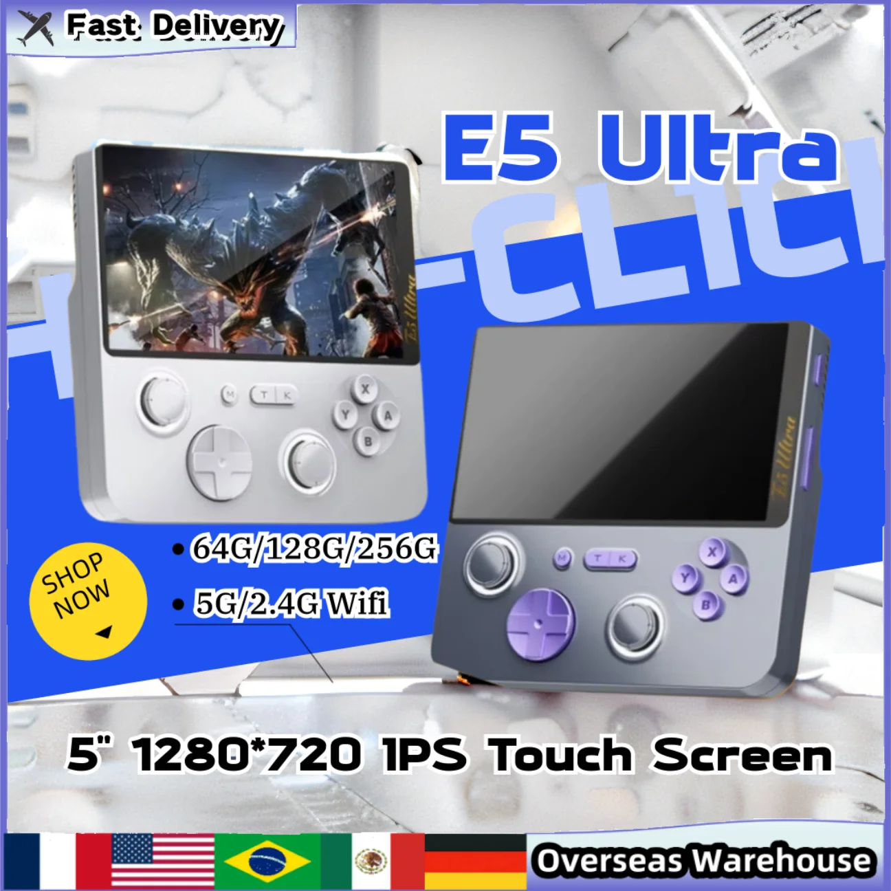 E5 Ultra Retro Portable Game C - Gaming Console Cloud avaliação e preço