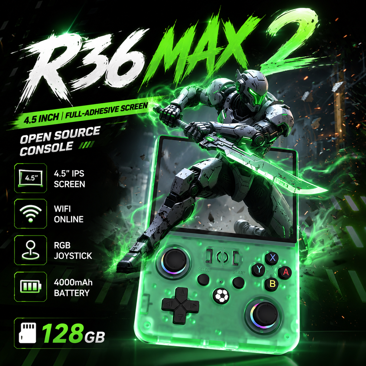 New R36Max2 Retro Gaming Conso - Gaming Console Handheld Best avaliação e preço