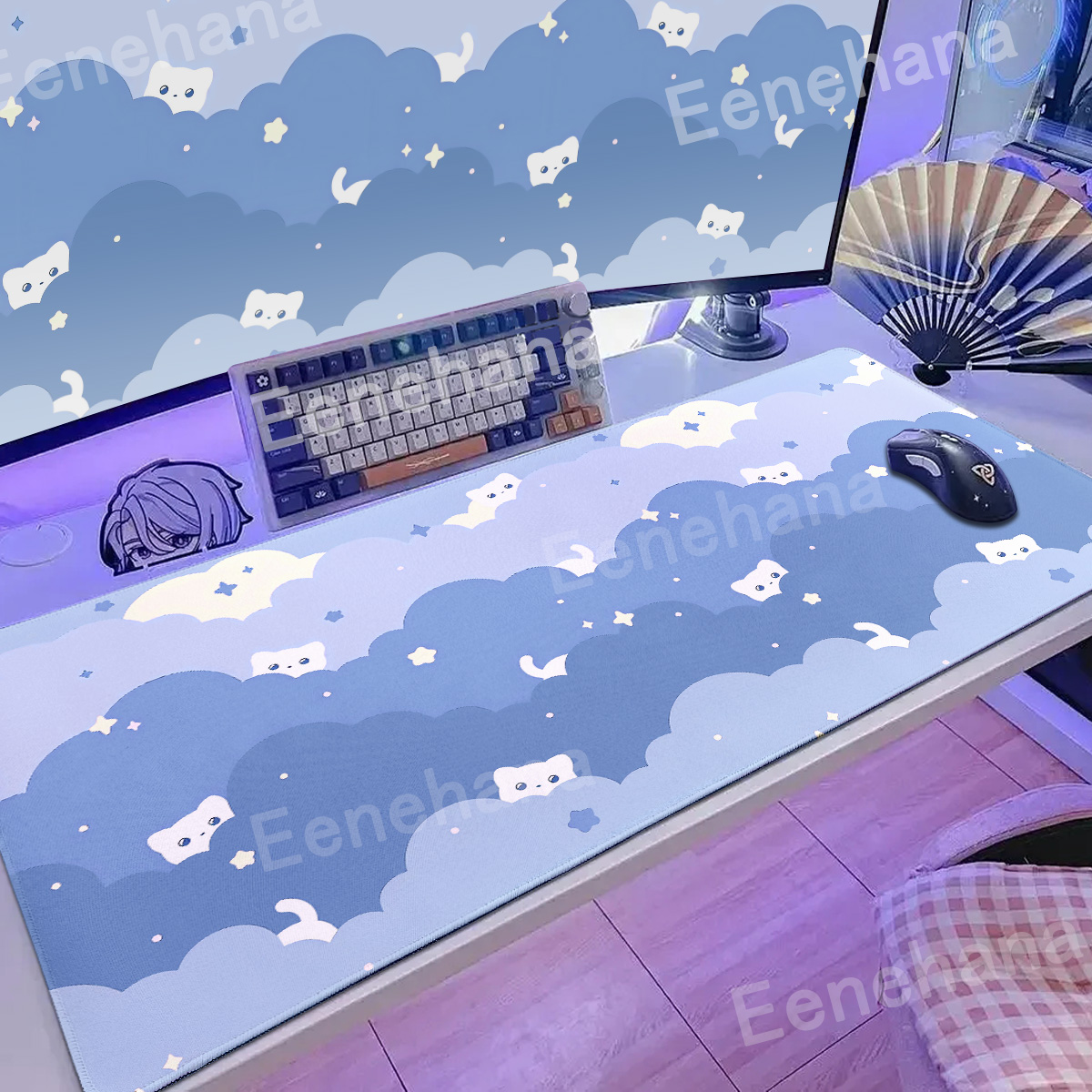 Xxl Art Clouds & Stars Pink Mo - Gaming Console Cloud avaliação e preço