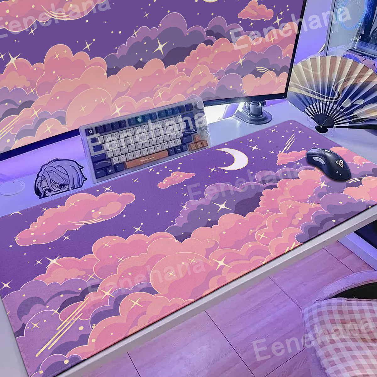 Xxl Art Clouds & Stars Pink Mo - Gaming Console Cloud avaliação e preço