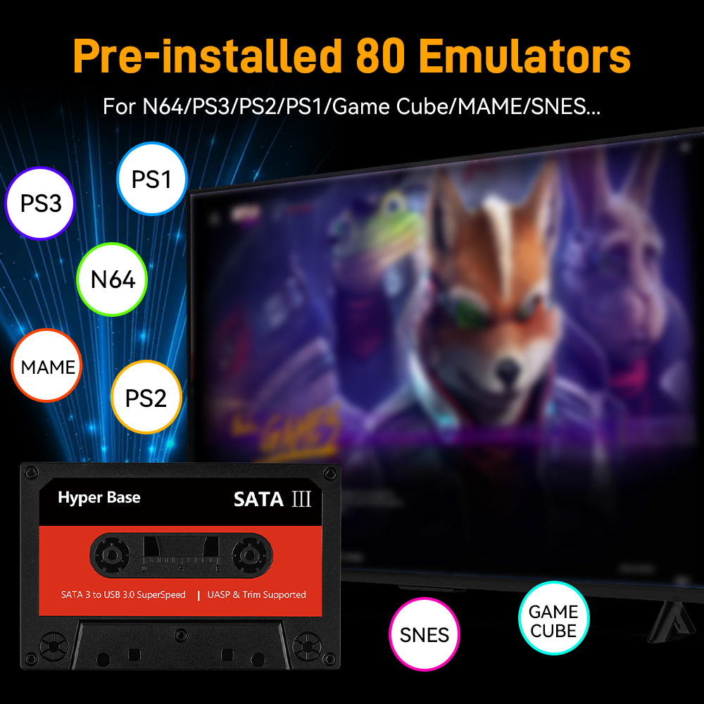 Batocera 500G/2T Emulator Game - Gaming Console Driving avaliação e preço
