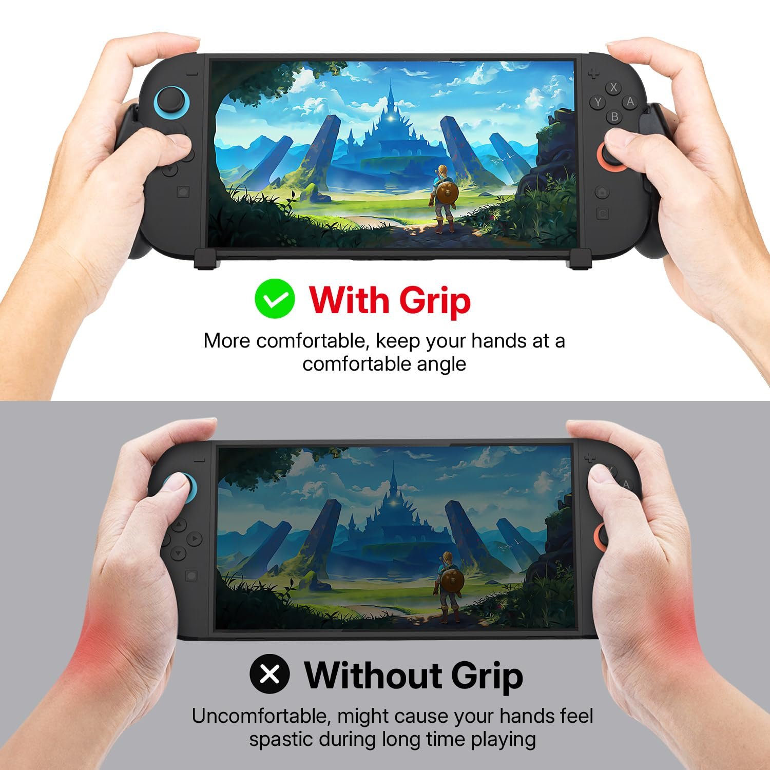 Hand Grip Case For Nintendo Sw - Gaming Card Holder avaliação e preço