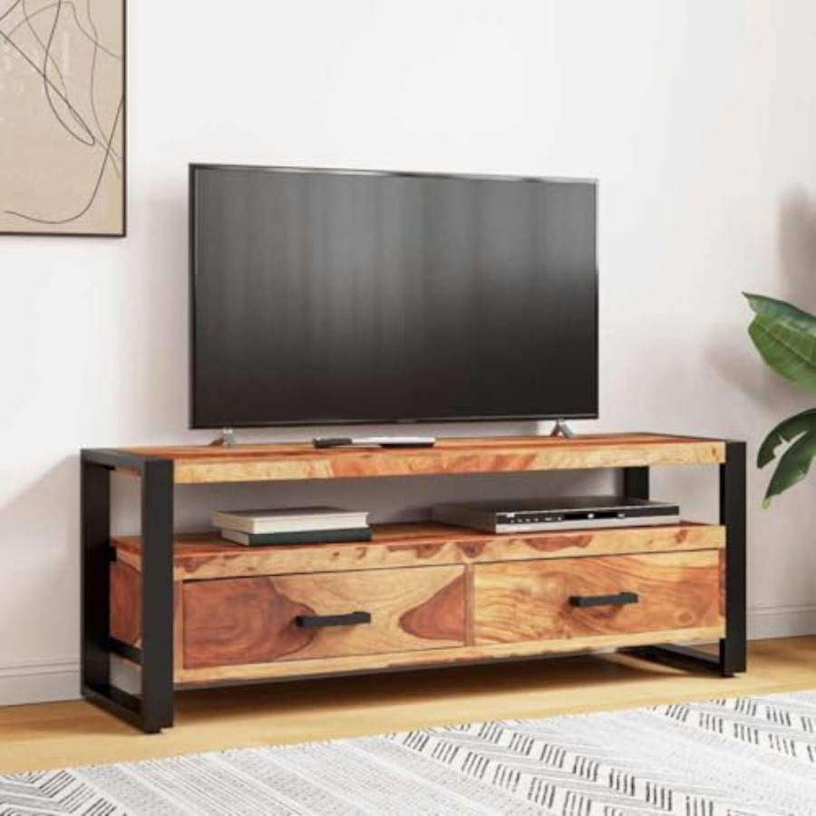 Solid Wood Acacia TV Stand 47. - Gaming Console Tv Stand avaliação e preço