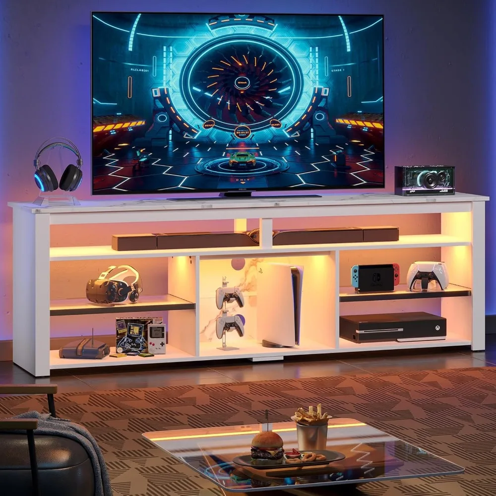 TV Stand for 75 inch TV, Tall  - Gaming Console Tv Stand avaliação e preço