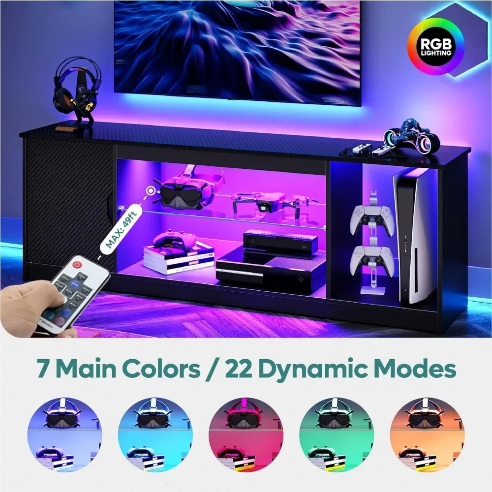 Bestier Led Entertainment Cent - Gaming Console Tv Stand avaliação e preço