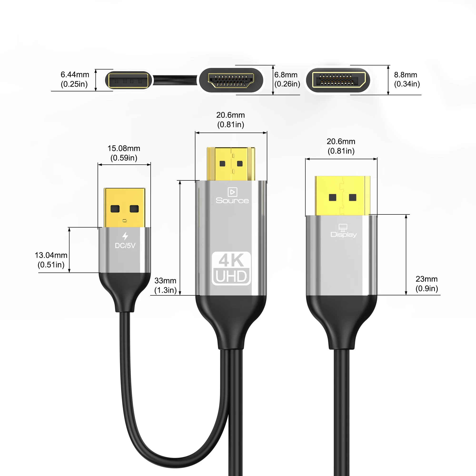 HDMI to DP Converter Cable wit - Gaming Console And Monitor avaliação e preço