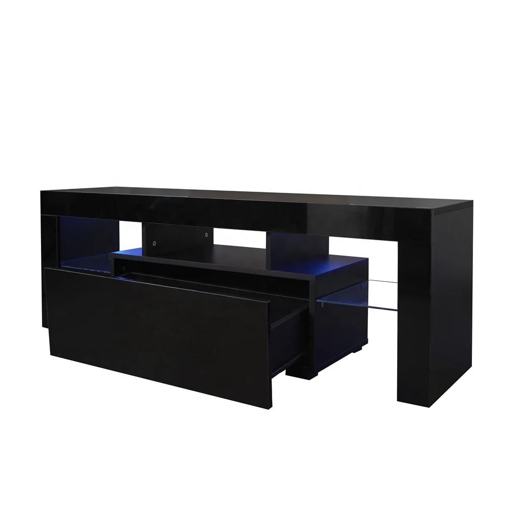 #Black TV Stand with LED RGB L - Gaming Console Tv Stand avaliação e preço