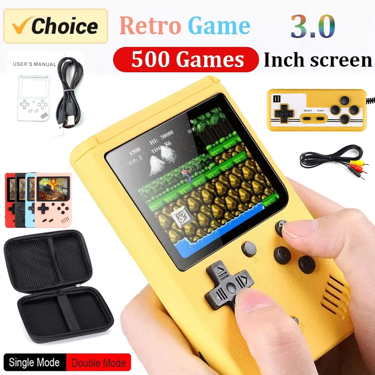 Retro Portable Mini Handheld V - Gaming Console Under 500 avaliação e preço