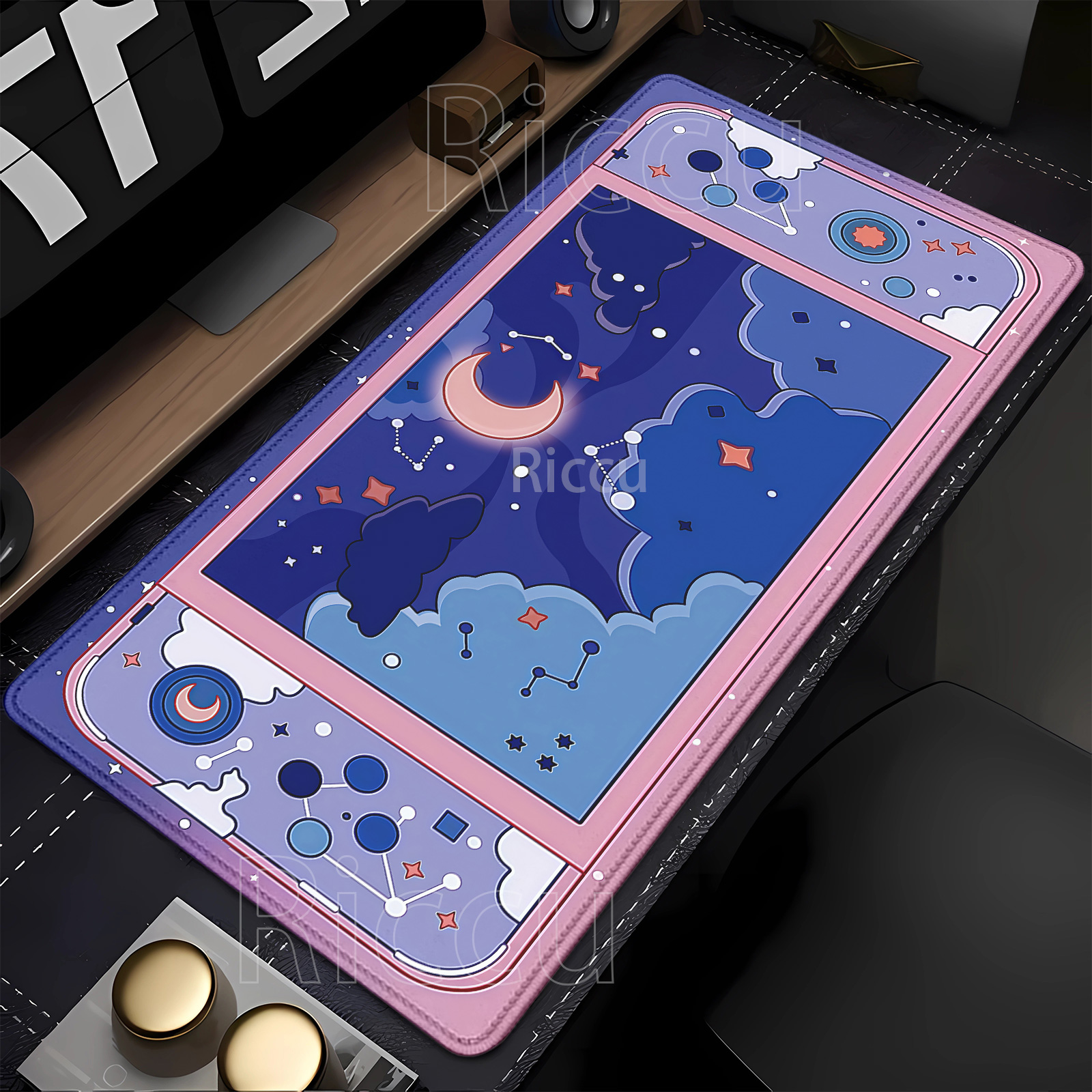 Mousepad Stars Moon Gaming Con - Gaming Console Cloud avaliação e preço