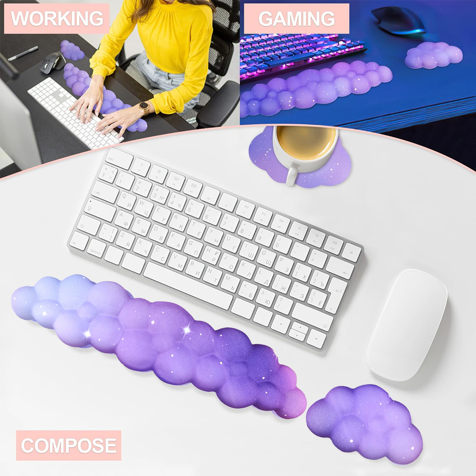Mouse pad with wrist rest keyb - Gaming Console Cloud avaliação e preço