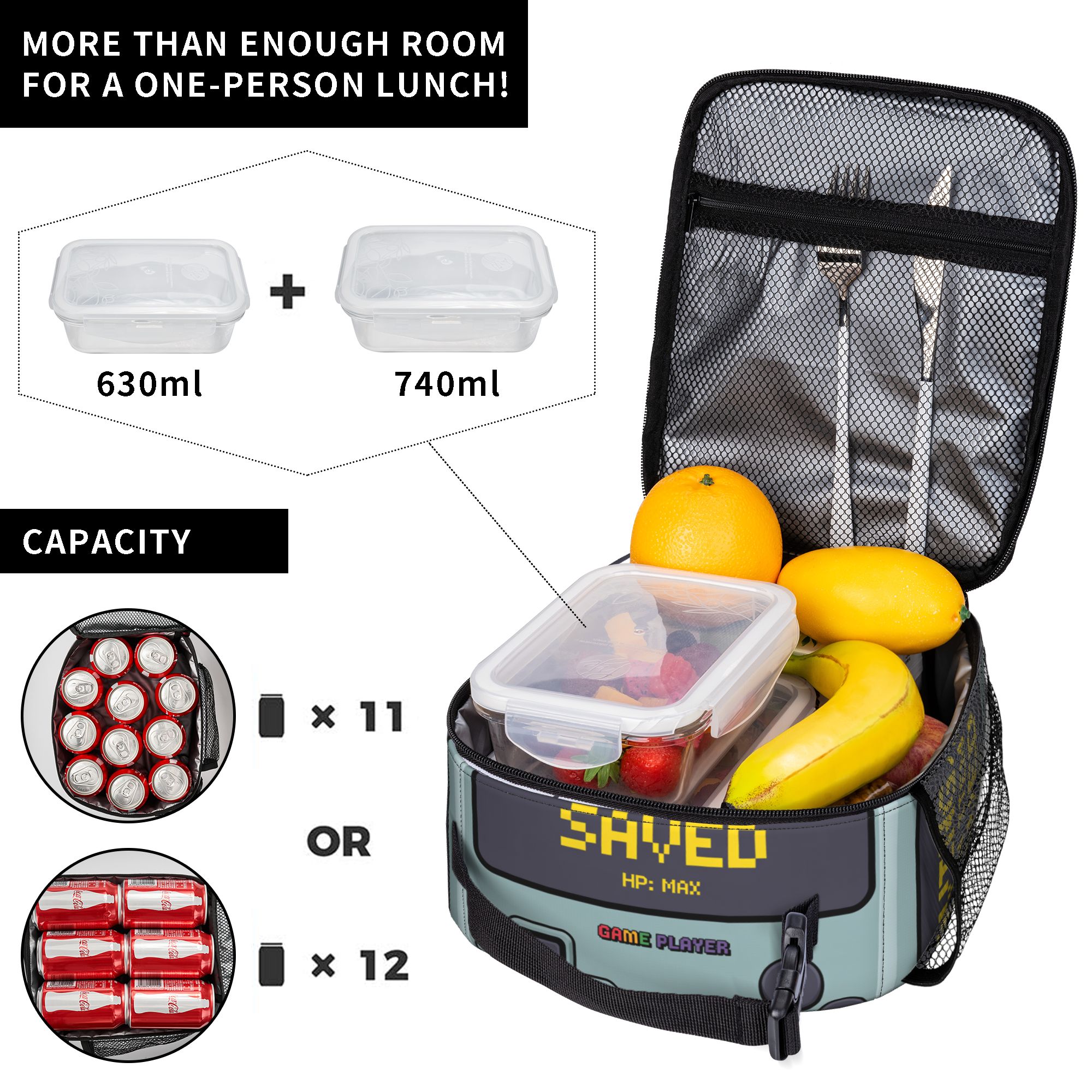 Retro Video Game Lunch Bag for - Gaming Console Design avaliação e preço