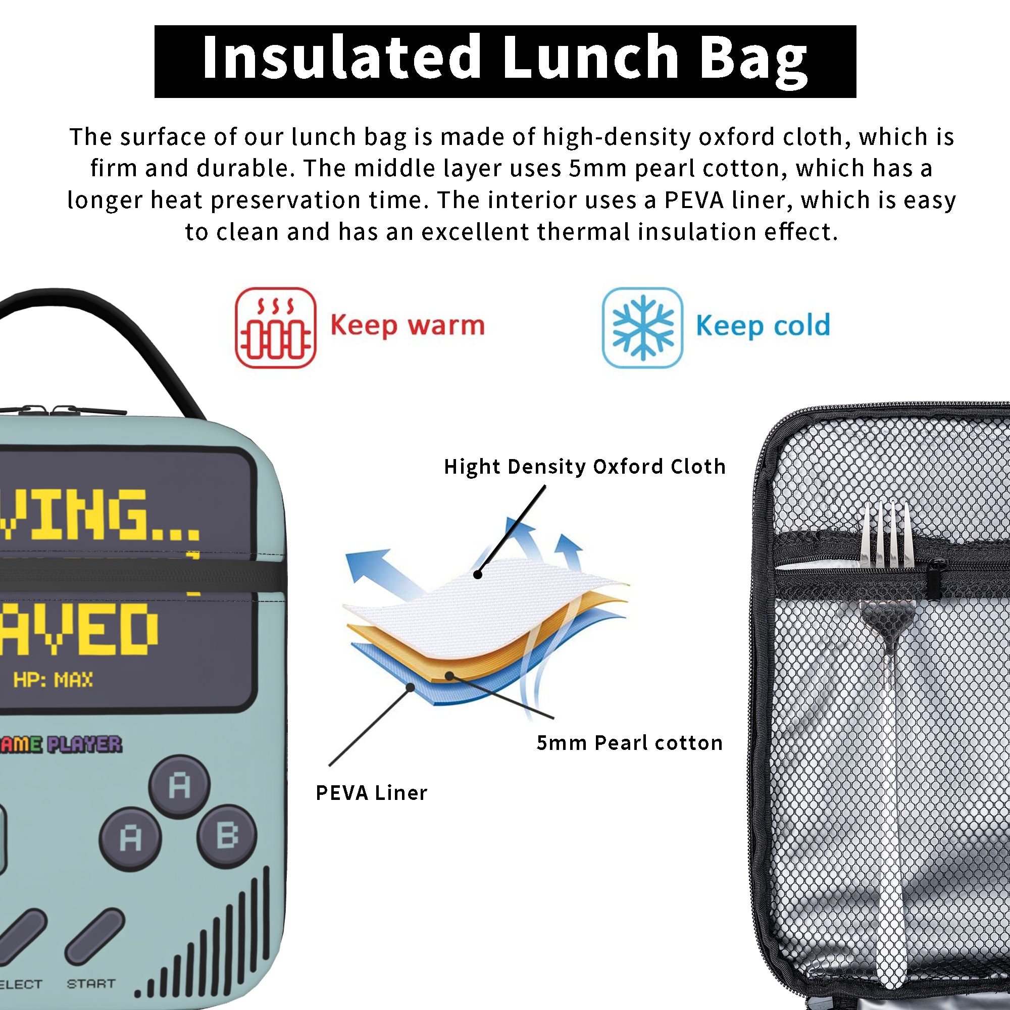 Retro Video Game Lunch Bag for - Gaming Console Design avaliação e preço