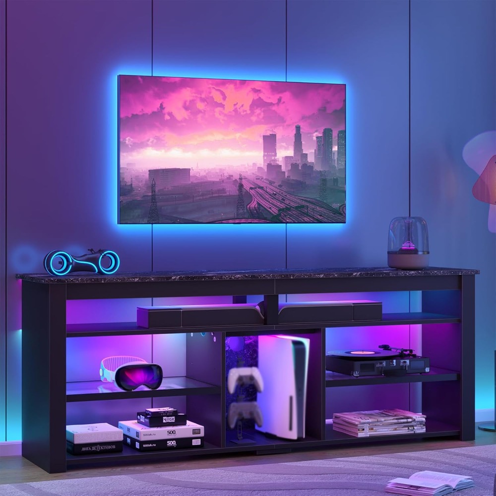 TV Stand for 70 Inch TV, Tall  - Gaming Console Tv Stand avaliação e preço